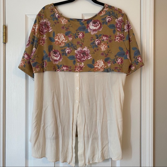 Potter’s Pot Short Sleeve Shirt Tail Top - Picture 4 of 4